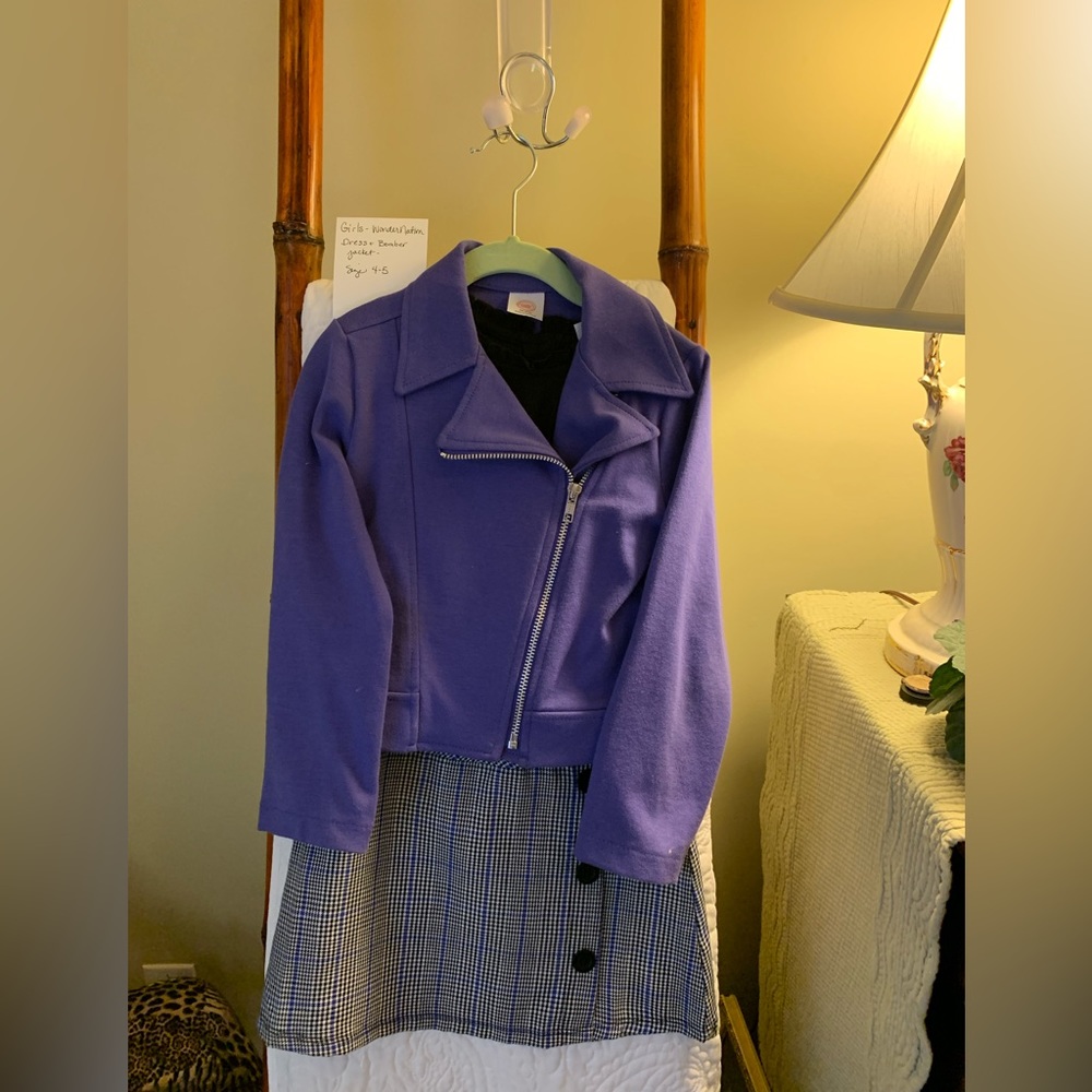 Girls - Wonder Nation - Dress & Bomber Jacket Set